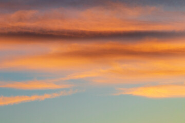 sky with clouds  and lots of colours at sunset