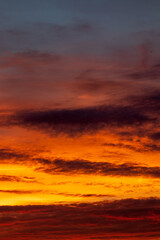 clouds in the sky over sunset