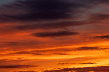 clouds in the sky over sunset