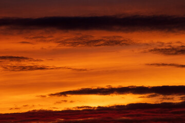 clouds in the sky over sunset