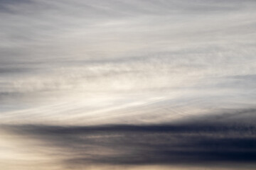 clouds in the sky over sunset