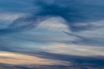 clouds in the sky over sunset