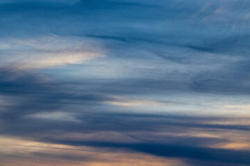 clouds in the sky over sunset