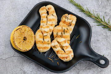 fries halloumi