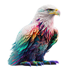 Multicolored animal 3d for t-shirt printing design and various uses