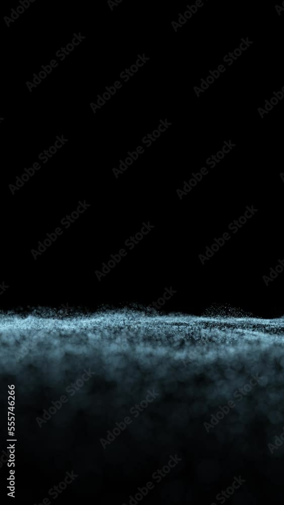 Aufkleber slow moving dotted wavy detailed lines on dark black copy space vertical background seamless loop an