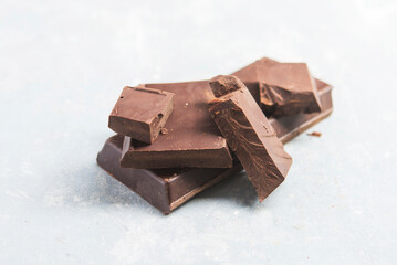 Black chocolate high quality fron view