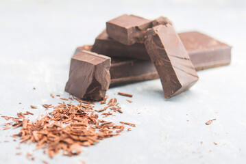 Black chocolate high quality fron view