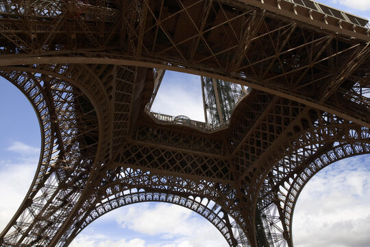 Close-up of Eiffel Tower, Paris, France
