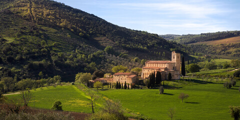 Sant'Antimo Abbey, Montalcino, Tuscany, Italy