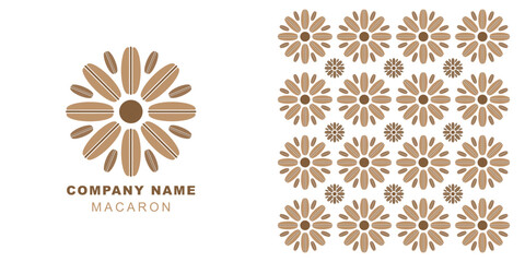 Macaron logo and pattern