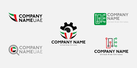 collection of United Arab Emirates logos UAE logo technology logos