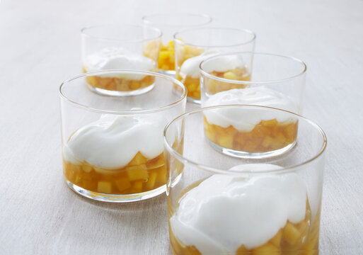 Mango and Whipped Cream Dessert