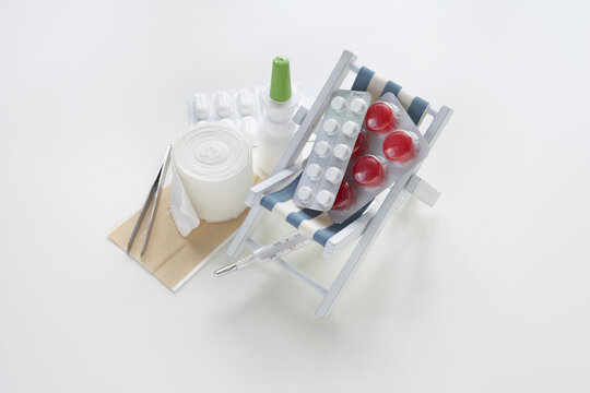 First Aid Travel Kit and Beach Chair