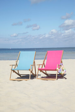Beach Chairs, Carcans, Gironde, Aquitaine, France