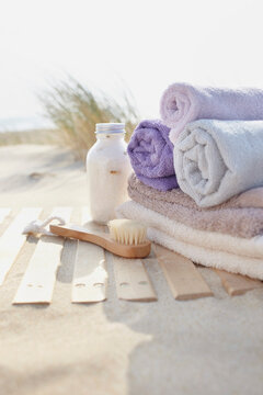 Bathing Products and Towels, Cap Ferret, Gironde, Aquitaine, France