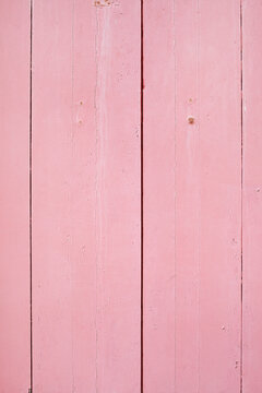 Close-up of Pink Painted Wooden Wall, Royan, Charente-Maritime, France