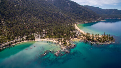 Naklejka premium lake tahoe state sand harbor Nevada 