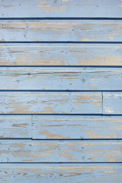 Weathered Blue Painted Wood Boards, Andernos, Gironde, Aquitaine, France