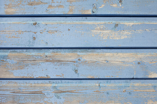 Weathered Blue Painted Wood Boards, Andernos, Gironde, Aquitaine, France