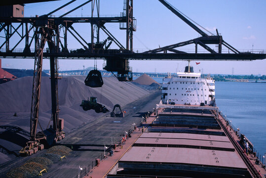 Ship Unloading, Hamilton, Ontario, Canada