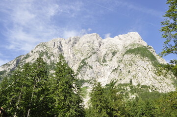 Obraz premium Alpy Julijskie, góry, Triglavski park, lato, wspinaczka, 