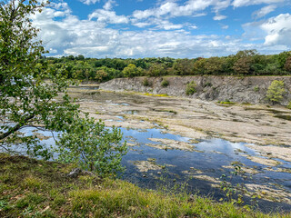Fototapeta na wymiar dried up river in New York State