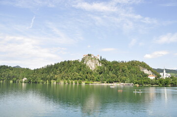 Jezioro Bled, Słowenia, Triglavski Park, woda, wakacje, wypoczynek, 