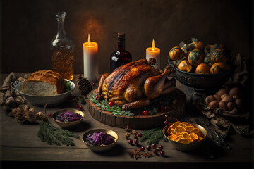 Holiday feast via regenerative AI.