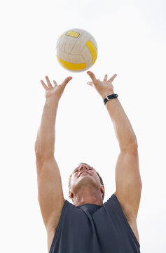 Man Playing Volleyball
