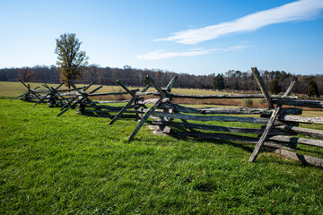 Old fence on Henry Hill, Bull Run, Mannassas, Virginia.