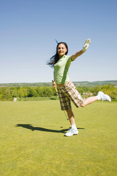 Woman at Golf Course