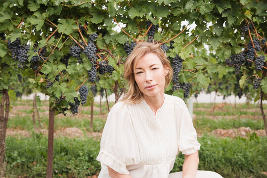 Portrait of Wine Maker in Vineyard