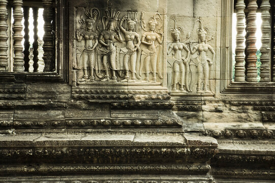 Bas-relief, Angkor Wat, Angkor, Cambodia