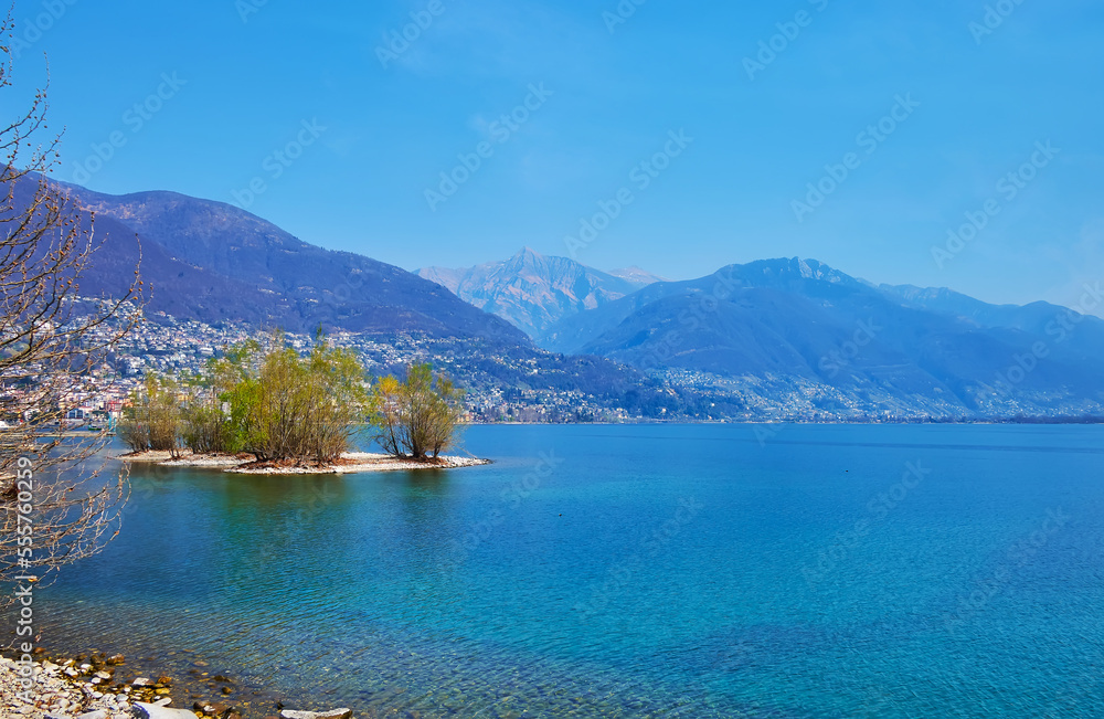 Canvas Prints The bank of Lake Maggiore, Locarno, Switzerland