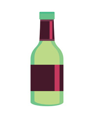 wine bottle flat icon