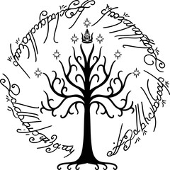 Lord of the rings - tree of gondor vector	