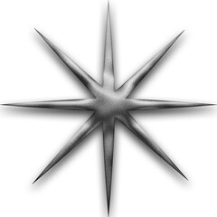 Silver Foil Metal Effect Star Shape