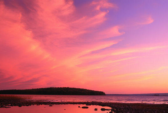 Sunset at Kejimkujik Lake, Kejimkujik National Park, Nova Scotia, Canada