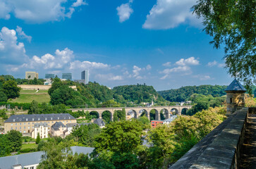 Obraz premium Aerial view of Luxembourg City