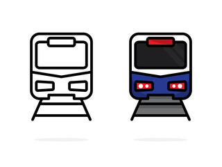 Sky Train vector, Subway, train icon Transportation symbols for logo banner button web app - Vector