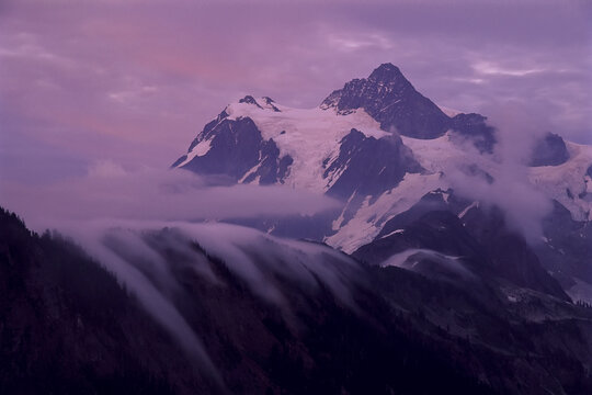 Mount Shuksan and Clouds, Washington, USA