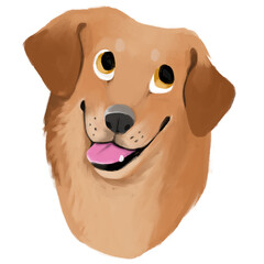 Illustrations of dogs. Full bodies and headshots.