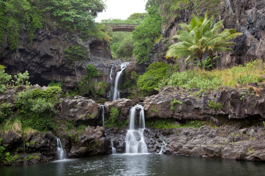 Waterfalls, Oheo Gulch, Kipahulu, Haleakala National Park, Maui, Hawaii, USA