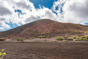 Naklejka na ściany i meble volcanic landscape in island