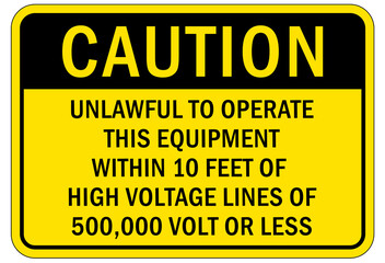 Electrical warning sign and labels