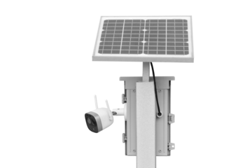 Surveillance cameras and solar panel