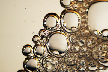 Macro shot of carbonated drink bubbles as background
