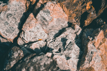 Beautiful stone patterns in Norway on a coast