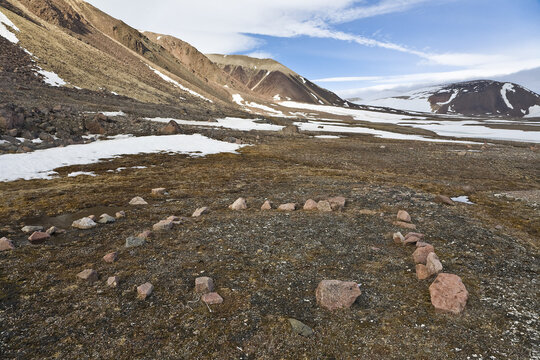 Inuit Archaeological Site, Craig Harbour, Ellesmere Island, Nunavut, Canada